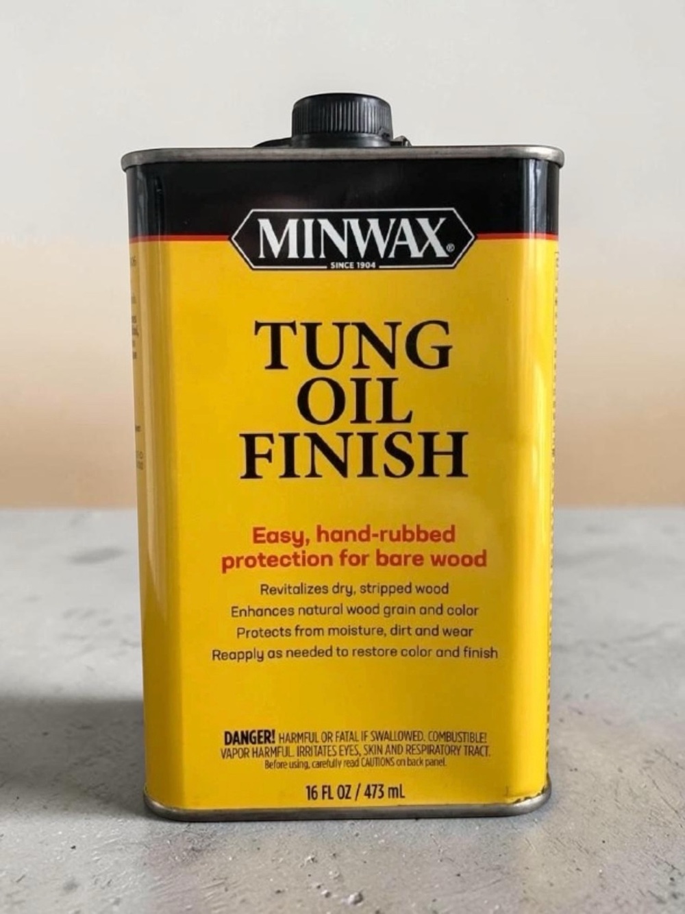 Minwax Tung Oil Finish Wood Restoring 16 Fl. Oz NEW Revitalize, Enhance, Protect